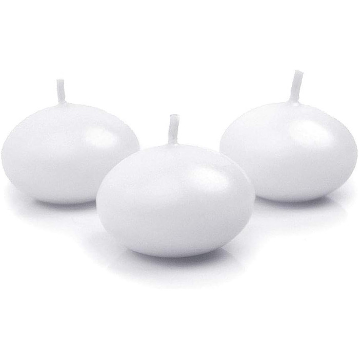 Плаваючі свічки 50 шт. плаваючі свічки Ø 40 мм (рожеве золото) (білі)