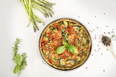 Роз'ємна форма для творчої студії Zenker Z7480 Ø 26 см, форма для випічки з плоским дном, кругла форма для торта з антипригарним покриттям, творча випічка (колір рожевий, сріблястий), кількість