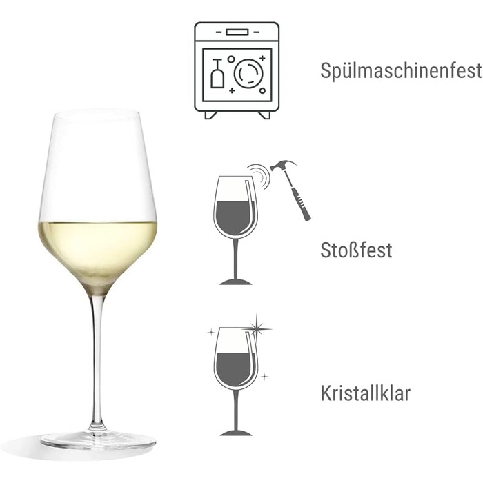 Келихи для білого вина 410 мл, набір 6 предметів, Starlight Stölzle Lausitz