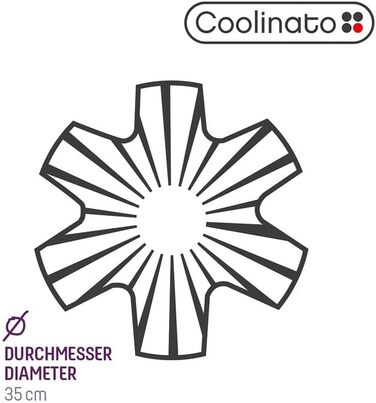 Набір із 6 силіконових підставок під гаряче 35 см, сірий Coolinato