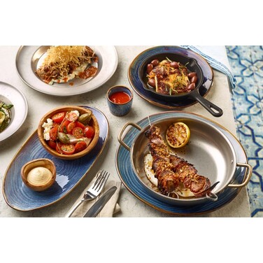 Сковорода для подачі 22*5 см, 1500 мл, кругла, металева, Vintage Steel, GenWare