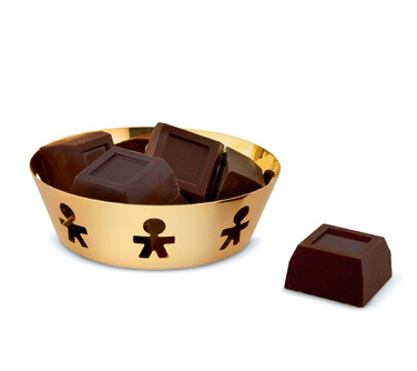 Миска 18х5,4 см, позолочена Girotondo Alessi