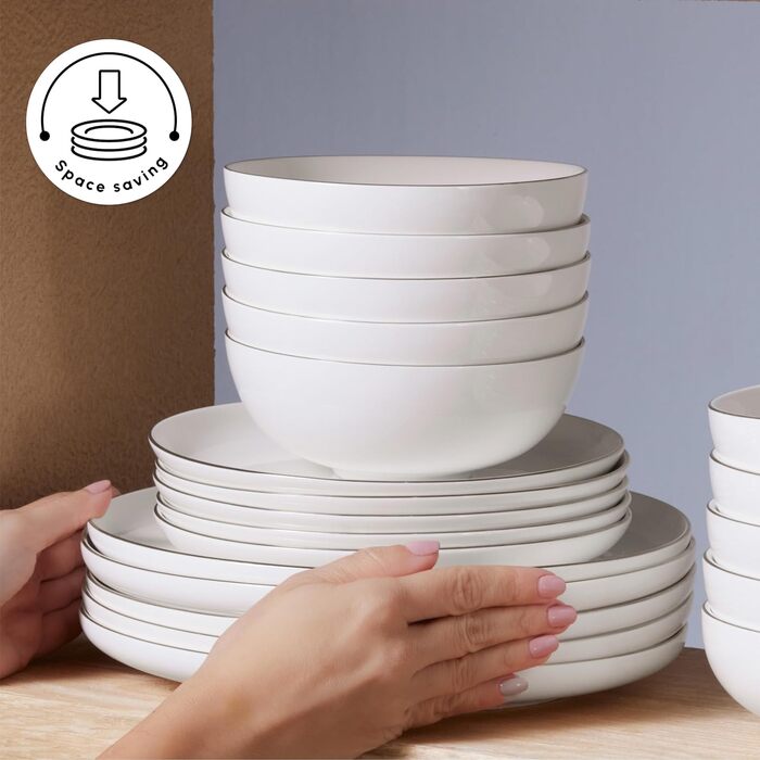 Набір посуду Karaca Streamline Favaro Gold із 56 предметів елегантна золота акцентна кістка нового покоління для вишуканого оформлення столу та універсального використання