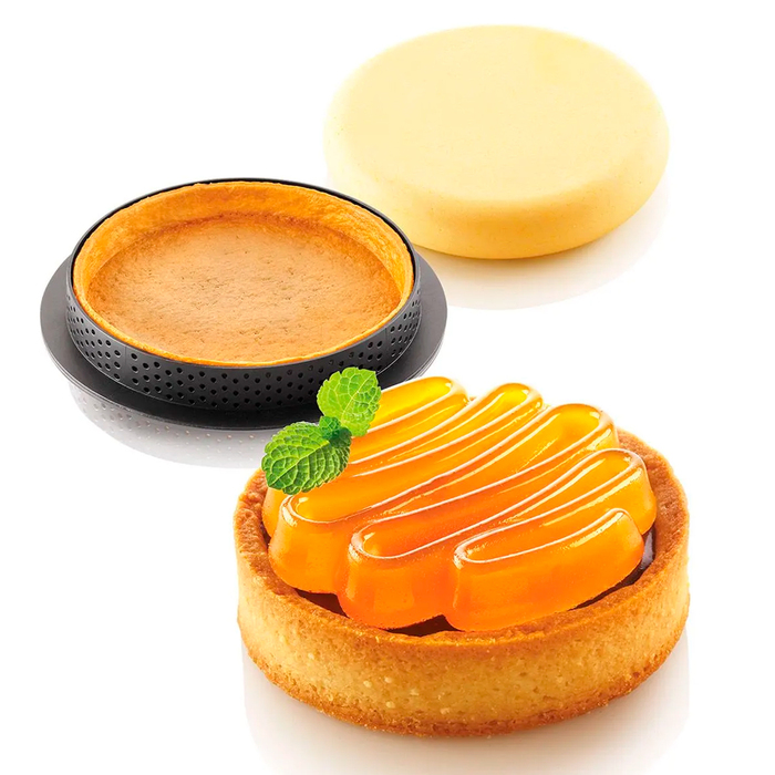 KIT TARTE RING HONORE D80 MM Форма силіконова Ø70 h13 mm + 8  кілець  (d 80 mm, h 20 mm) - 1*8 форма