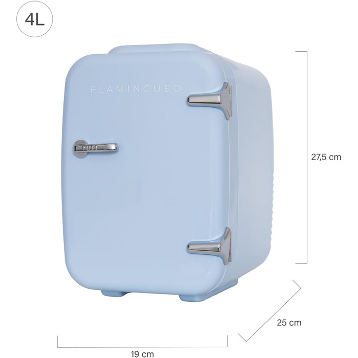Міні-холодильник 4 л синій Flamingueo