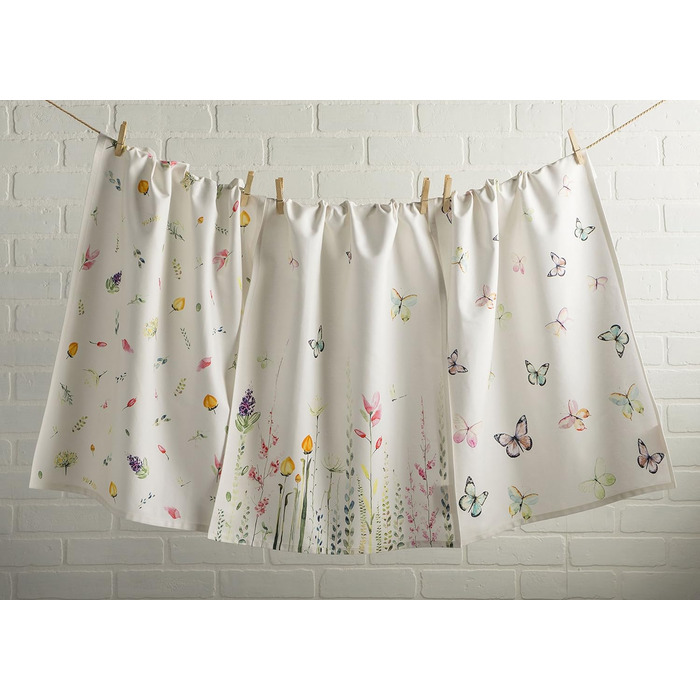 Набір із 3 багатоцільових кухонних рушників Maison d&39 Hermine Rural Christmas, 100 бавовна Барні рушники День подяки/Різдво (50 см x 70 см) (Botanical Fresh)