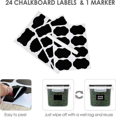 Набір ємностей для зберігання 0,8 л, 12 предметів, Vtopmart