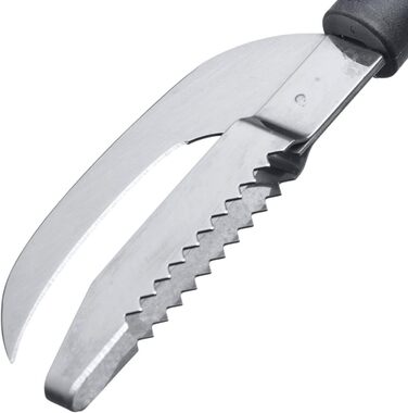 С поддоном для чешуи, алюминий, специальное покрытие для пищевых продуктов, нержавеющая сталь, 21 x 5,9 x 5,3 см, Scalex, Серебро, 65002260 (с ножом)