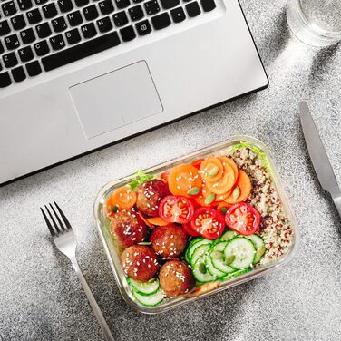 Набор стеклянных контейнеров с крышками, 12 предметов, серый M MCIRCO