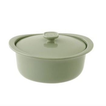 Форма з кришкою кругла LEO BALANCE, зелений, кераміка, діам. 24 см, 4,5 л BergHOFF