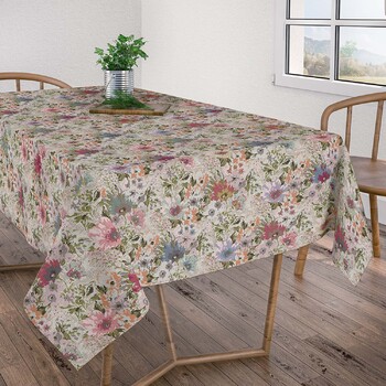 Скатертина Aitana Digital 526, полікоттон, 140 х 140 см