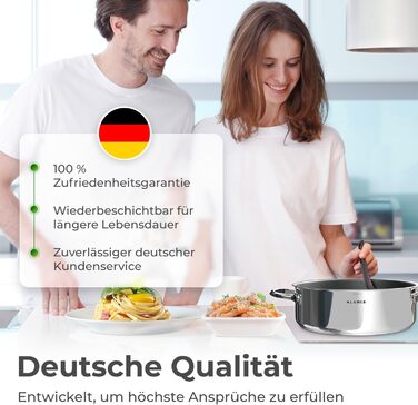 Кастрюля 28 см и сковорода сервировочная 28 см с крышкой, набор 3 предмета Klamer