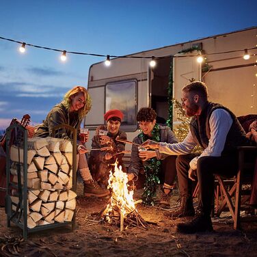 Підставка для дров з 4 камінними інструментами TLSUNNY