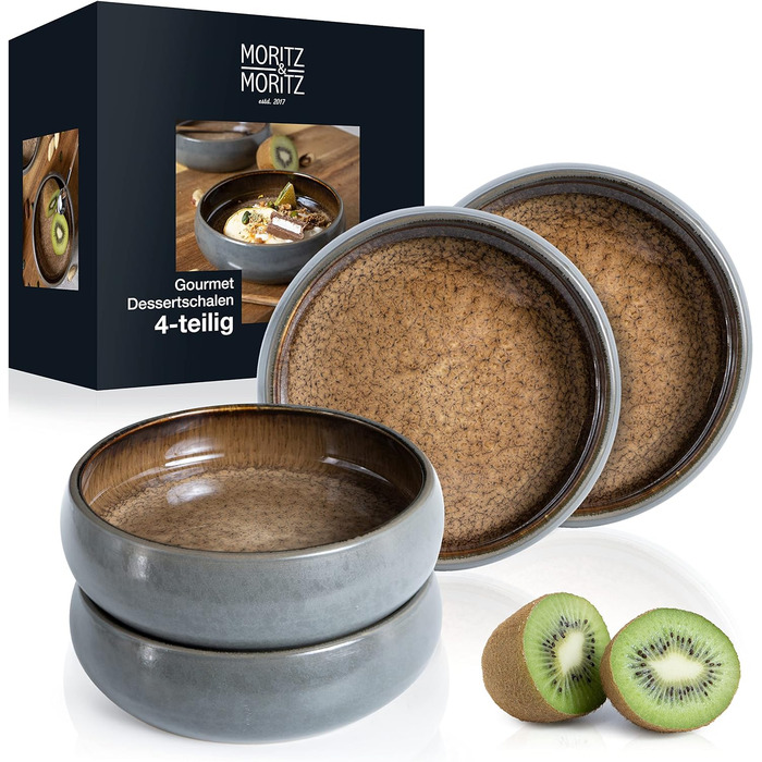 Набір посуду з керамограніту Moritz & Moritz SOLID з 18 предметів набір посуду на 6 персон кожна, що складається з 6 обідніх тарілок, маленьких, глибоких тарілок (4 шт. маленьких мисок)