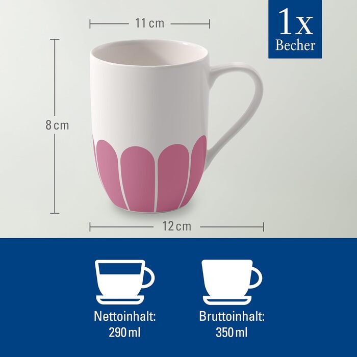 Кружка 290 мл, розовый Fleur Villeroy & Boch