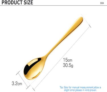 Набір з 8 десертних ложок 15 см, нержавіючої сталь, різнокольоровий SBOMHS
