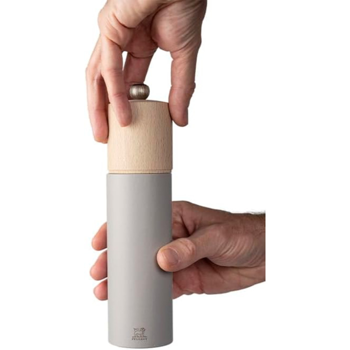 См, класична обстановка, виготовлена з деревини бука, сертифікована PEFC, зроблена у Франції, колір (сірий - Gris Galet, соляний млин), 21