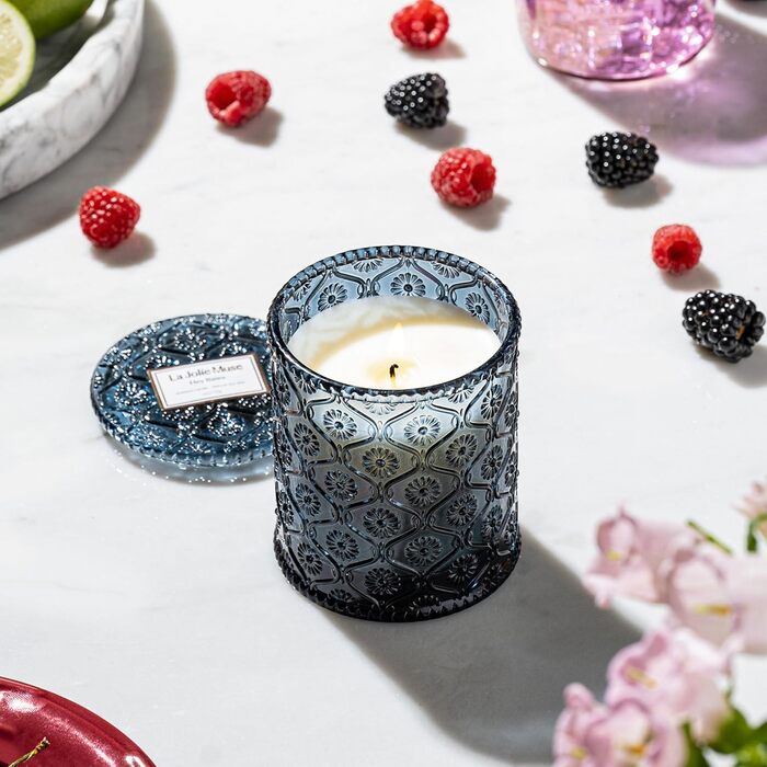 Ароматна свічка La Jole Muse у скляній свічці, подарунок для жінок, ароматичні свічки з сандаловим деревом для дому, час горіння 55 годин, 170 г. (Hey Baies)