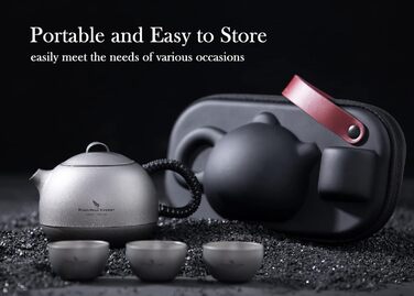 Набор титановых чайников iBasingo с фильтром, ручкой и крышкой для защиты от ожогов Офисный чайный набор 380 мл Набор чашек для чайника для домашнего ультралегкого кемпинга Мини-чайник Ti3109D (Ti3109d Чайник и набор из 3 чашек с кожаным чехлом)