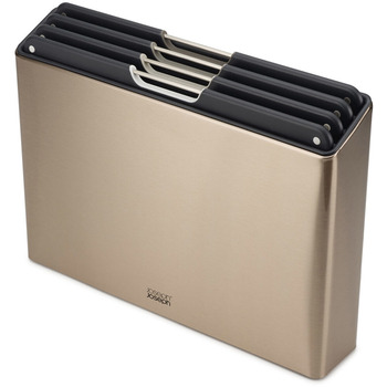 Набір обробних дощок, 4 предмети в корпусі, золотисто-рожевий Folio Steel Joseph Joseph