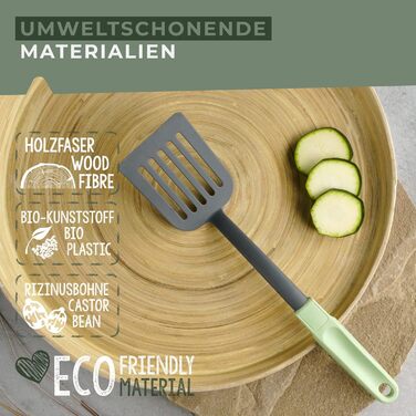 Лопатка із щілинами 33,5 см сіро-зелена Ecolution Fackelmann