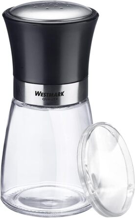 Дисплей Westmark, Вміст 6 дозаторів, Ємність 190 мл кожен, Скло/нержавіюча сталь/пластик, Прозорий/Чорний/Сріблястий, 63592611 (Шейкери для спецій, вишукані, , прозорі/чорні/сріблясті)