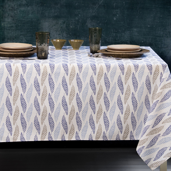Скатерть Atenas Home Textile Algas Azul, хлопок с покрытием