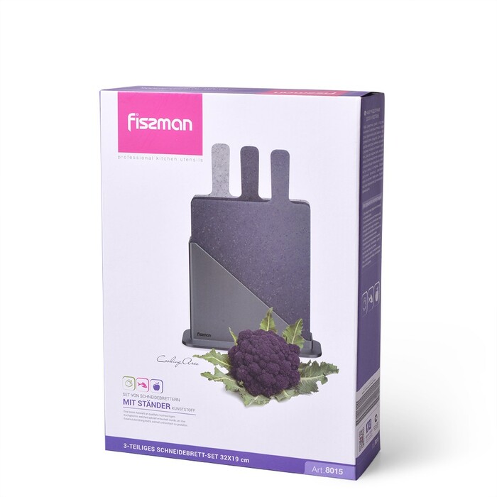 Набір обробних дощок Fissman 32х19 см 3 дошки складних (8015)