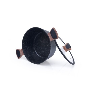 Каструля зі скляною кришкою 24 см 4,5 л DIAMOND GREY Fissman