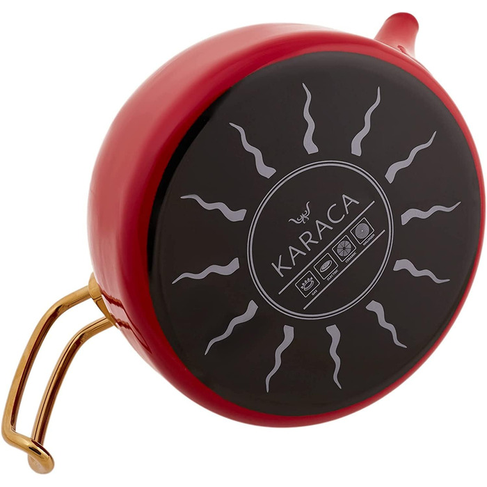 Набор из 2 эмалированных чайников 1,1/2,3 л красный Retro Karaca