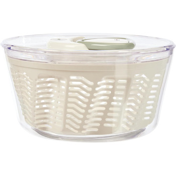 Великий, пластиковий, білий, сушарка для салату, включаючи салатницю, технологія Aquavent, білий / акриловий великий Easy Spin 2, 940017 Easy Spin 2 Salad Spinner