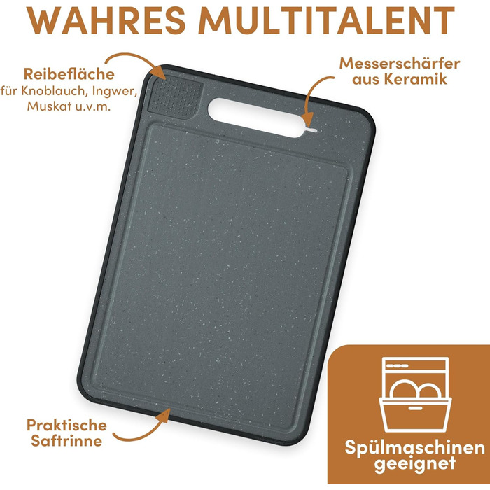 Дошка для розморожування та нарізання 36,5 x 25 см, сірий STONELINE