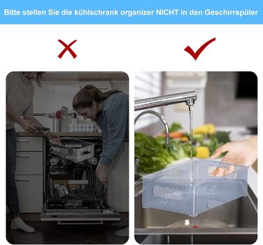 Набір холодильника-органайзера 9 упаковок (3 розміри) Холодильник-органайзер, кухонний органайзер для комори, морозильної камери, шафи, ящика, офісу (3 розміри-9 упаковок-синьо-сірий)