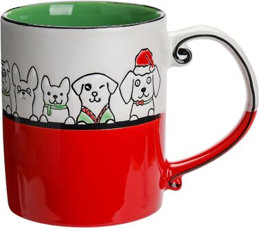 Керамічна різдвяна кружка, велика кавова кружка, різдвяна кружка 16oz, велика кружка, керамічна різдвяна кружка, зимова кружка, різдвяна кружка, чашка для кави, чаю, молока, різдвяні подарунки на день народження (стиль E)