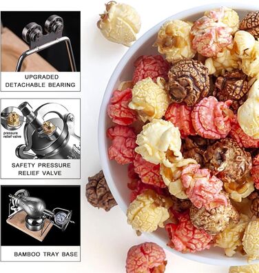 Традиційний китайський апарат для попкорну 300 мл, нержавіюча сталь Generic