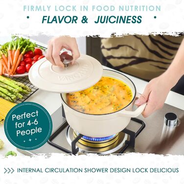 Чавунна жаровня з кришкою, емальоване покриття 5 л Ø 26 см vancasso