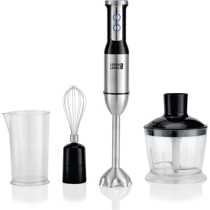 Погружной блендер LIFETIME мощностью 1000 Вт - с измельчителем, венчиком и мерным стаканом Набор электрических ручных блендеров из нержавеющей стали с мешалкой Блендер Блендер Блендер Блендер Кухонная техника