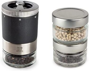 Подарочный набор, Мельница для перца, Мельница для перца, Графит, 11 см вкл. три банки для перца премиум-класса, 41748, бук Maestro Coffret