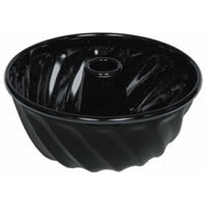 Форма для торта Bundt 24, КЛАСИЧНІ ФОРМИ ДЛЯ ВИПІЧКИ, діаметр 24 см, висота 13,7 см, ємність 3 літри, емаль, чорна, індукційна, 0632-022