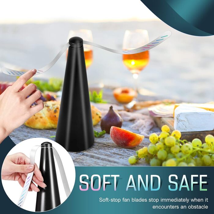 Набір з 2 вентиляторів для відлякування комах чорний Uwelliky