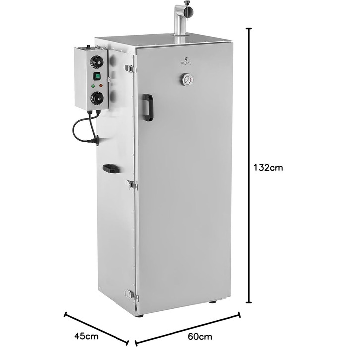 Коптильня з нержавіючої сталі 8 решіток 45 x 60 x 132 см Royal Catering