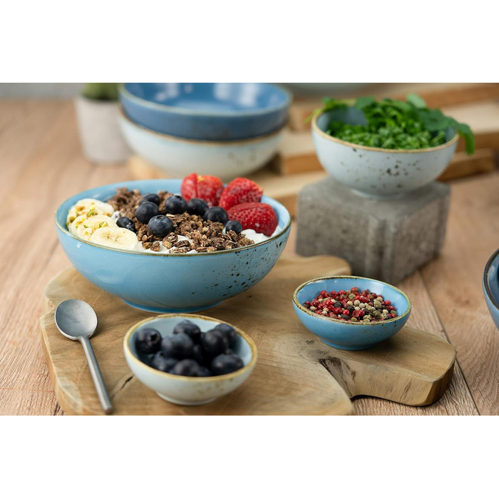 Набір керамічних мисок, 4 предмети, блакитний Aqua Nature Collection Creatable