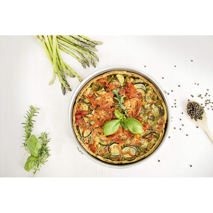 Роз'ємна форма для творчої студії Zenker Z7480 Ø 26 см, форма для випічки з плоским дном, кругла форма для торта з антипригарним покриттям, творча випічка (колір рожевий, сріблястий), кількість