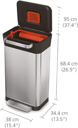 Контейнер для сміття 30 л із ущільнювачем Titan Joseph Joseph