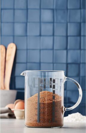 И, віночок з нержавіючої сталі частково матовий, віночок, віночок, віночок, можна мити в посудомийній машині (комплект зі скляним мірним стаканчиком 1 л), 3 шт.