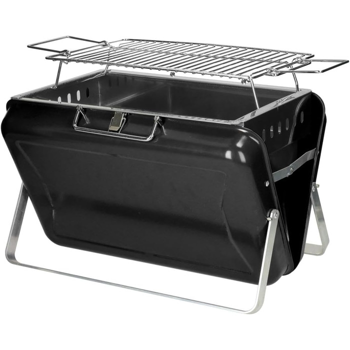 Портативный гриль на уголь черный elasto PROMOTION FOR LIFE