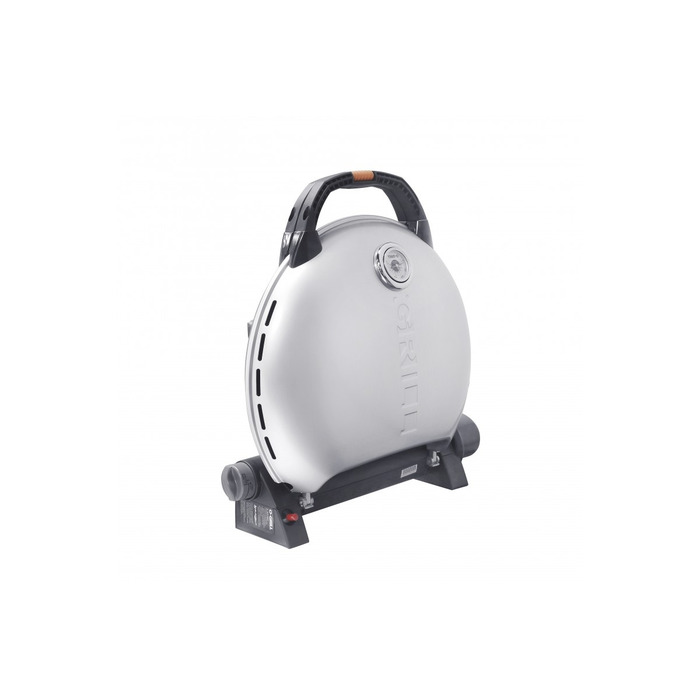 КОМПЛЕКТ Портативний переносний газовий гриль O-GRILL 600T, срібло + шланг в подарунок! Код: 011681