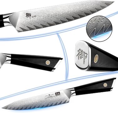 Ніж універсальний 15 см, дамаська сталь GYO SHAN ZU