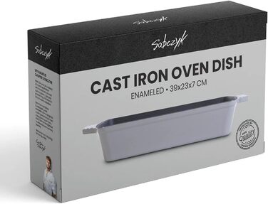 Форма для запікання 39 x 23 x 7 см ідеально підходить для духовки, чавун CASPER SOBCZYK