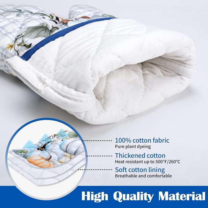 Набір з 2 кухонних рукавичок Arquiel з тримачем для каструлі Gnome Autumn Orange Checked, 100 бавовняні кулінарні рукавички, термостійкі кухонні рукавички для приготування їжі, осінній декор, подарунки для жінок (осінній гарбуз, духовка тримач для каструл